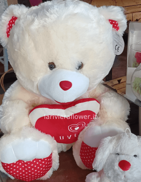 Orsacchiotto di peluches grande morbido.